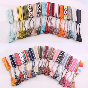 Unisex Boho Wrap Bracelet Embroidery Wrist Band Hand Woven Charm Bracelet