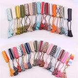 Unisex Boho Wrap Bracelet Embroidery Wrist Band Hand Woven Charm Bracelet