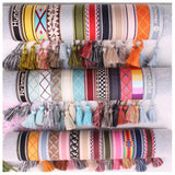 Unisex Boho Wrap Bracelet Embroidery Wrist Band Hand Woven Charm Bracelet