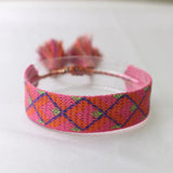 Unisex Boho Wrap Bracelet Embroidery Wrist Band Hand Woven Charm Bracelet