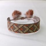 Unisex Boho Wrap Bracelet Embroidery Wrist Band Hand Woven Charm Bracelet