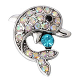 6pcs Rhinestone Snap Button Bee Bird Panda Frog Owl Charm for 18mm Snap Jewelry