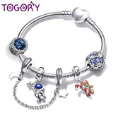 Friendship Crown Beads Charm Bracelet with Snake Chain