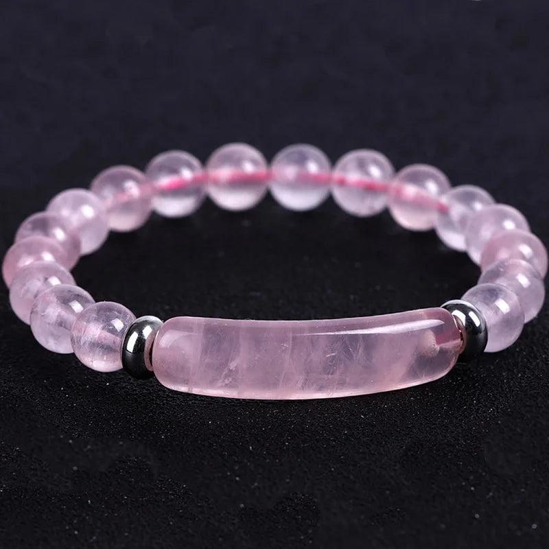 8mm Pink Quartz Aventurine Stone Bracelet Reiki Healing