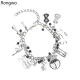 Umbrella Academy Charm Bracelet Silver Metal Pendant Link Jewelry