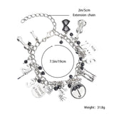 Umbrella Academy Charm Bracelet Silver Metal Pendant Link Jewelry