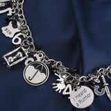 Umbrella Academy Charm Bracelet Silver Metal Pendant Link Jewelry