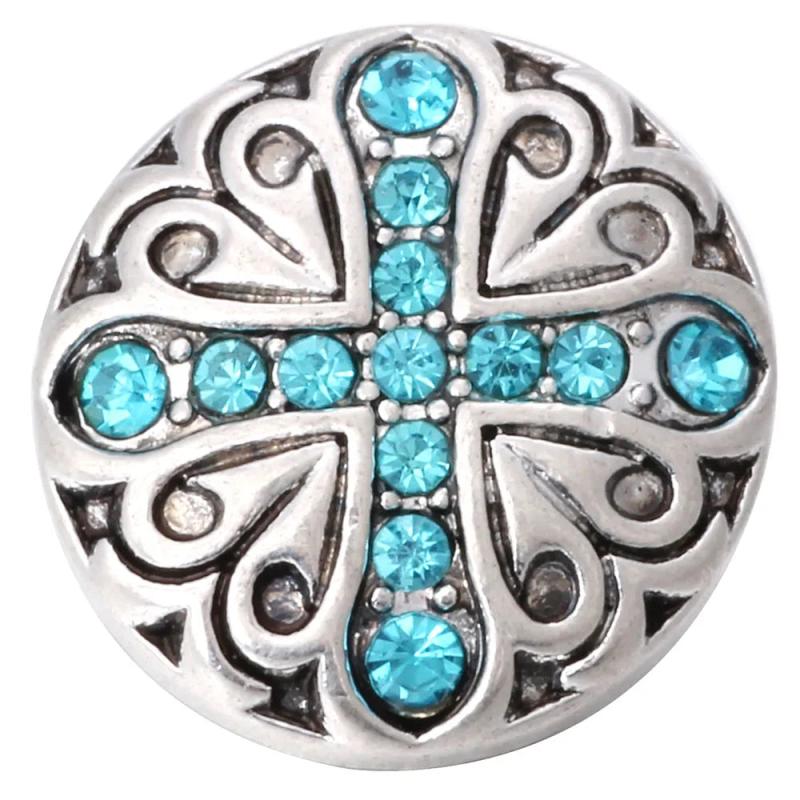 6pcs Snap Button Jewelry Rhinestone Owl Elephant Flower Fit 18mm Bracelets