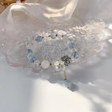 Sweet Shell Pearl Beaded Charm Bracelet Flower Jewelry