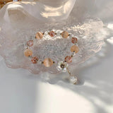 Sweet Shell Pearl Beaded Charm Bracelet Flower Jewelry