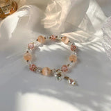 Sweet Shell Pearl Beaded Charm Bracelet Flower Jewelry