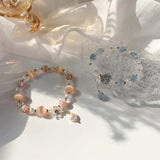 Sweet Shell Pearl Beaded Charm Bracelet Flower Jewelry