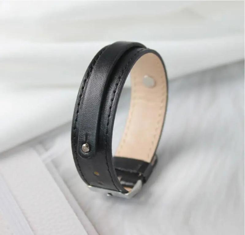 10pcs 18x210mm Copy Leather Wristband with 8mm Slide Bar