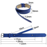 10pcs 18x210mm Copy Leather Wristband with 8mm Slide Bar