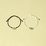 Glow Dark Heart Couple Bracelet Leather Adjustable