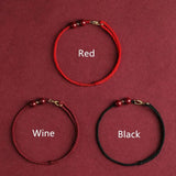 Hand Weave Infinity Symbol Red Rope Bracelet with Buddha Cinnabar Charm