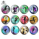 12pcs 18mm Snap Button Charms For Snaps Bracelet DIY Round Photo Cabochons