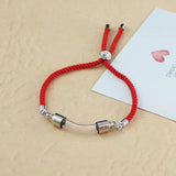 Glass Tube Urn Bracelet With Cord - Memorial Ash Cremation Jewelry