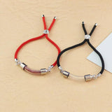 Glass Tube Urn Bracelet With Cord - Memorial Ash Cremation Jewelry