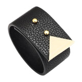 Kirykle Women Bangle Charms Crack Leather Bracelet Multicolor Wristband