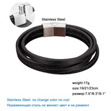 Men's Stainless Steel Leather Punk Bracelet