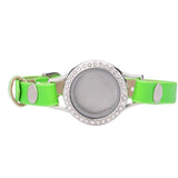 30mm Mix Glass Memory Floating Locket Pendant Wrap Bracelet