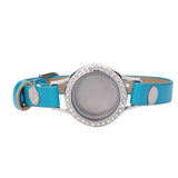 30mm Mix Glass Memory Floating Locket Pendant Wrap Bracelet