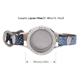 30mm Mix Glass Memory Floating Locket Pendant Wrap Bracelet