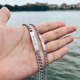 2pcs/set anniversary couple Bracelet titanium steel 18K plating jewelry