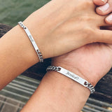 2pcs/set anniversary couple Bracelet titanium steel 18K plating jewelry