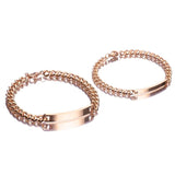 2pcs/set anniversary couple Bracelet titanium steel 18K plating jewelry