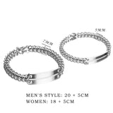 2pcs/set anniversary couple Bracelet titanium steel 18K plating jewelry