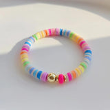 Boho Heishi Pearl Bracelet Heart Charm Pulseras Femme