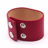 Rhinestone Leather Bracelet Wide Wrap Hand Chain All-Match Jewelry