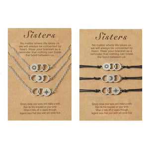 2 Friendship Pinky Promise Bracelets & Necklaces Set