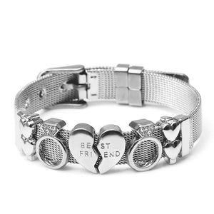 Silver Stainless Steel Mesh Watch Belt Bracelets For Women Men Couple