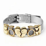 Silver Stainless Steel Mesh Watch Belt Bracelets For Women Men Couple