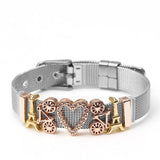 Silver Stainless Steel Mesh Watch Belt Bracelets For Women Men Couple