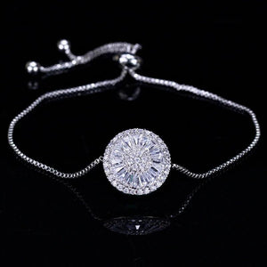 Pera Green Bangle Bracelet Cubic Zirconia Women Party Jewelry