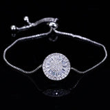 Pera Green Bangle Bracelet Cubic Zirconia Women Party Jewelry