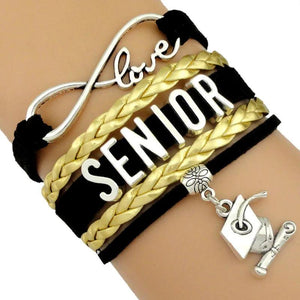 Senior Graduate Charm Bracelets Graduation Gift Women Men Jewelry