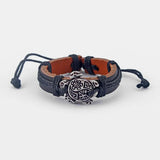 Tortoise Sea Surfer Charm Turtle Leather Bracelet