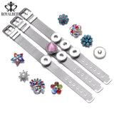 Royalbeier 12pcs Vintage Snap Button Jewelry Charms DIY Bracelet Pendant