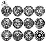 Royalbeier 12pcs Vintage Snap Button Jewelry Charms DIY Bracelet Pendant
