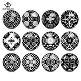 Royalbeier 12pcs Vintage Snap Button Jewelry Charms DIY Bracelet Pendant