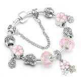 Noble Charm Bracelet with Crystal Beads for Women
