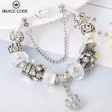 Noble Charm Bracelet with Crystal Beads for Women