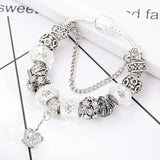 Noble Charm Bracelet with Crystal Beads for Women