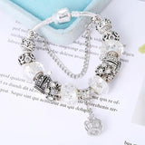 Noble Charm Bracelet with Crystal Beads for Women