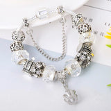 Noble Charm Bracelet with Crystal Beads for Women
